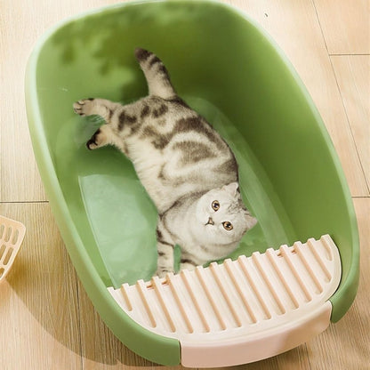 Pet Supplies, Enclosed Cat Litter Box for Large Cats, High Sided XL with Scoop(Green,Medium)6