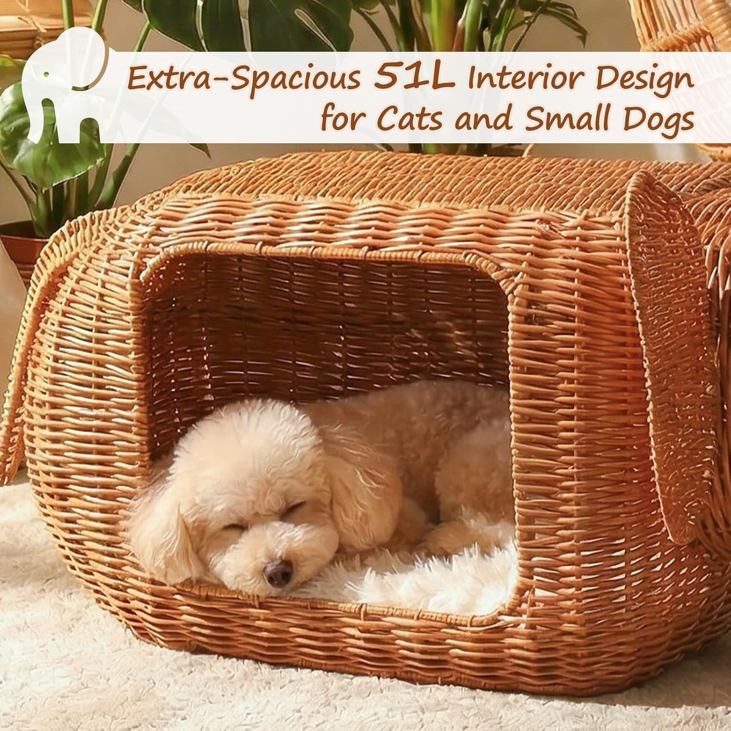 muttros-elephant-shaped-cat-condo-bed-for-indoor-cats-woven-cat-house-with-thick-plush-cushion-for-large-cats-and-kittens-sturdy-pet-hideaway-for-small-dogs-and-rabbits-35-x-12-x-13-inches