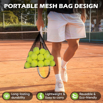 Treeroot 16/30/40/60/80 Pcs Tennis Balls, High Elasticity Tennis Balls Bulk, Comes with a Portable Mesh Bag, Tennis Ball for Dogs, Suitable for Beginner Training Ball, Durable & Bounce5