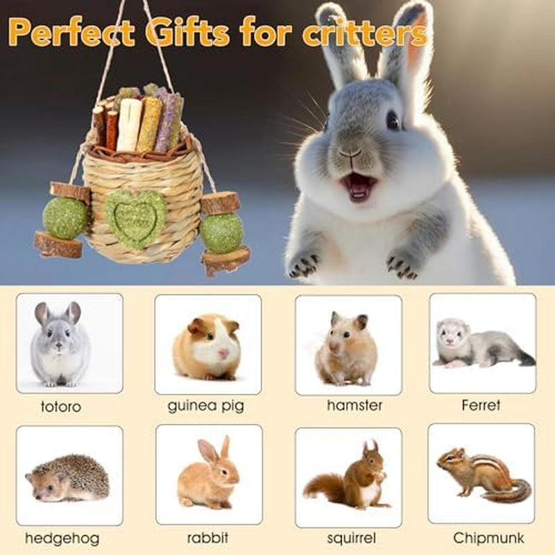 jorewood-rabbit-chew-toys-natural-hanging-basket-with-sweet-bamboo-timothy-hay-peach-sticks-for-bunny-chinchillas-guinea-pigs-hamsters-rats-teeth-grinding