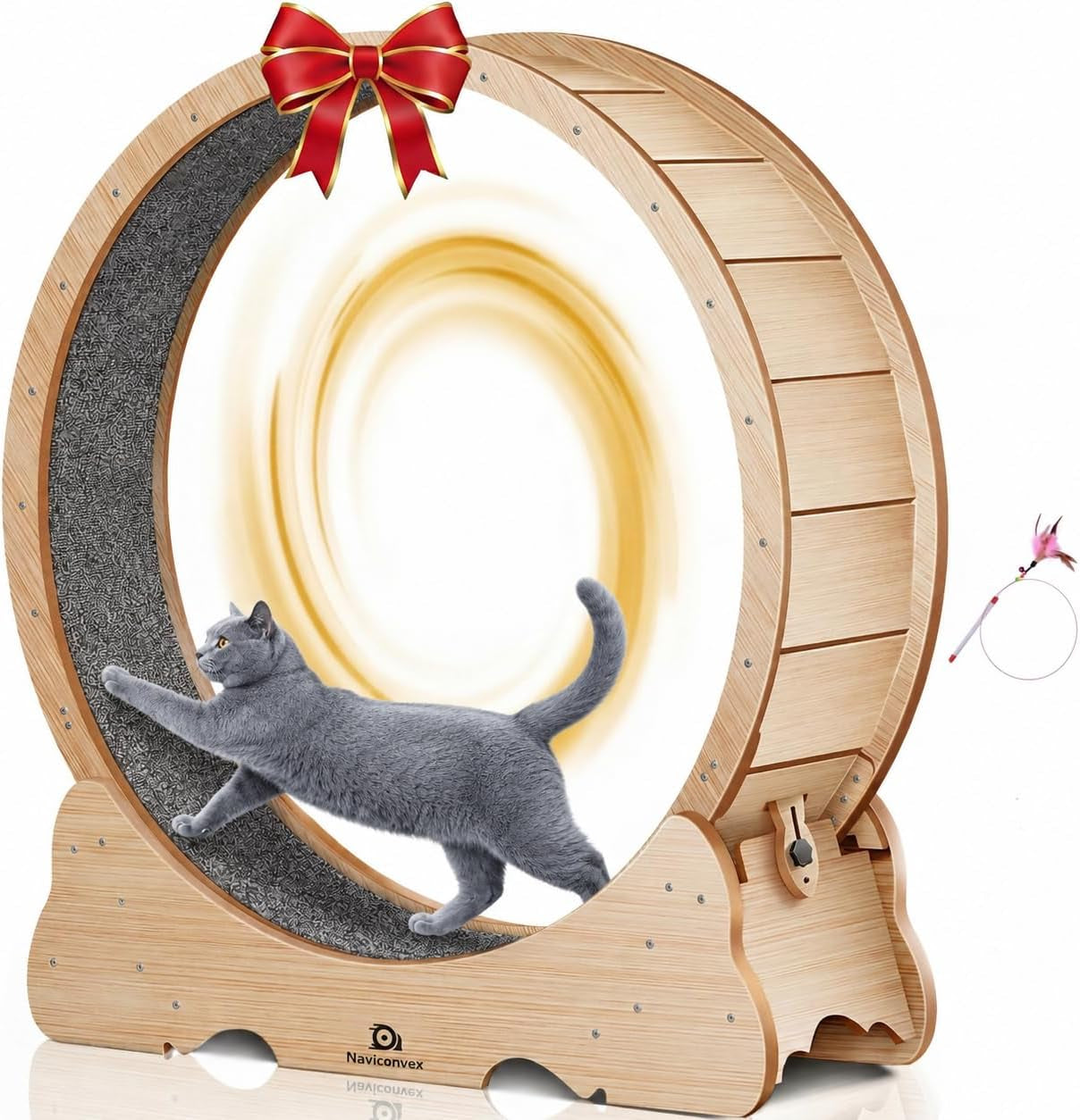 cat-wheel-46-xl-large-exercise-running-wheels-with-detachable-carpet-for-indoor-cats