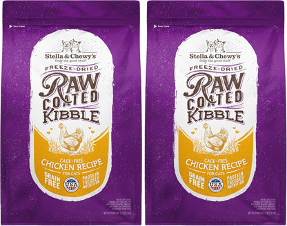 Stella & Chewy'S Raw Coated Cat Food - High Protein, Grain-Free Kibble with Cage-Free Chicken - Premium Digestive Support with Probiotics - Natural Small Kibble - Perfect for Picky Eaters - 2.5Lb Bag10