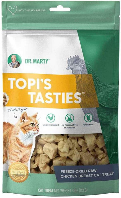 Dr. Marty Topi'S Tasties 100% Freeze-Dried Chicken Breast Cat Treat 4 Oz1