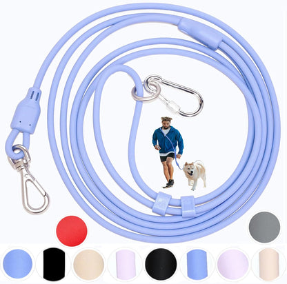9-In-1 Hands Free Dog Leash Crossbody/Waist Blue Small Dogs | Adjustable, Waterproof No-Pull Dog Collar/Harness/Leash Set, Heavy Duty, Slip Lead, Fits 8-120Lbs1