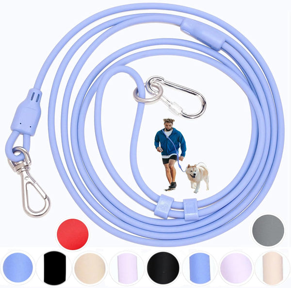 9-In-1 Hands Free Dog Leash Crossbody/Waist Blue Small Dogs | Adjustable, Waterproof No-Pull Dog Collar/Harness/Leash Set, Heavy Duty, Slip Lead, Fits 8-120Lbs1