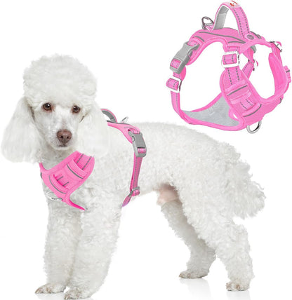 BARKBAY Dog Harness No Pull with ID Tag Pocket - Heavy Duty, Reflective, Easy Control for Large Dogs(Blue,L)13