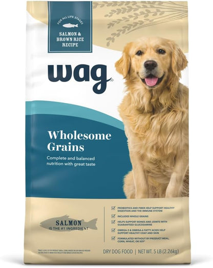 Amazon Brand - Wag Wholesome Grains Dry Dog Food with Salmon and Brown Rice, 30 Lb Bag (Pack of 1)14