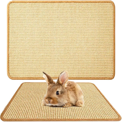 2PCS Rabbit Scratch Mat, Natural Bunny Pad Claws and Teeth Care, 16X12 | Bunny Scratching Pad Rabbit Mats for Cages, Rabbit Mat Chew Toys for Bunny Pet Cage Bedding for Biting Sleeping Nesting11