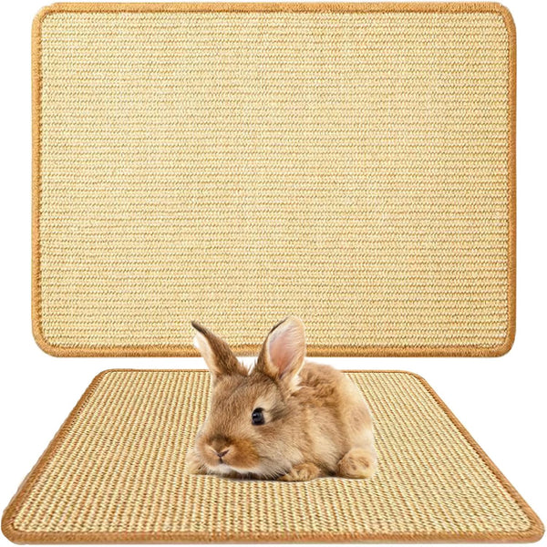 2PCS Rabbit Scratch Mat, Natural Bunny Pad Claws and Teeth Care, 16X12 | Bunny Scratching Pad Rabbit Mats for Cages, Rabbit Mat Chew Toys for Bunny Pet Cage Bedding for Biting Sleeping Nesting11