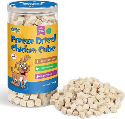 Gazeupon Freeze Dried Chicken Dog & Cat Treats, Single Ingredient | High Protein Training Treats, Food Topper for Picky Eaters, Grain Free, Natural Snacks for Puppies and Adult Dogs, 10.58 Oz1