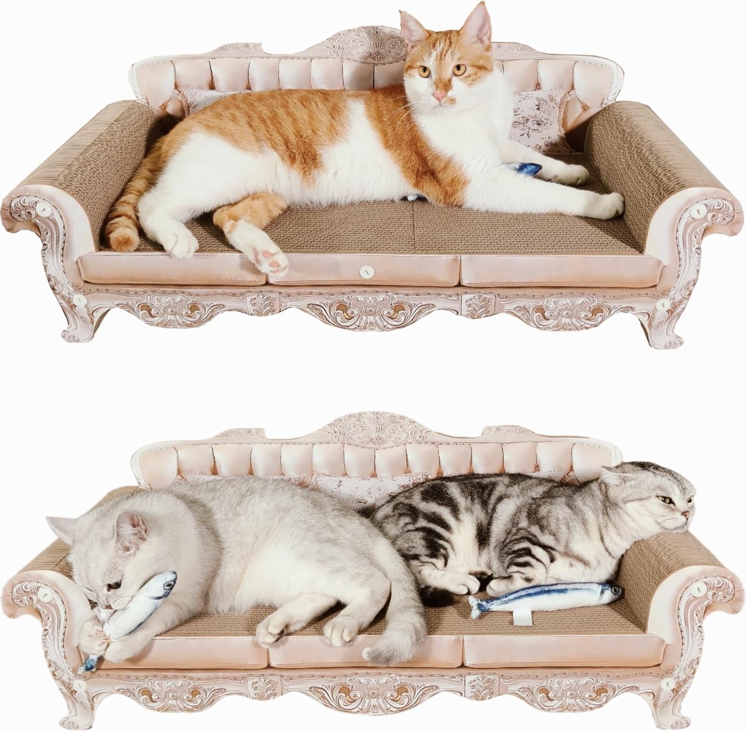 miwoowim-31-5-extra-large-cat-scratcher-sofa-durable-cardboard-lounge-bed-luxury-durable-corrugated-scratching-board-couch-for-big-cats-infinity-modern-stylish-lounger-protects-furniture