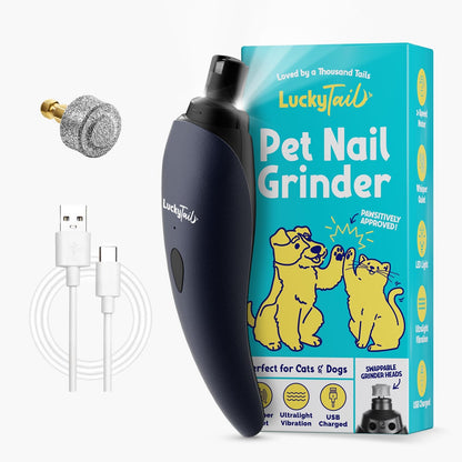Luckytail Pet Nail Grinder for Dogs and Cats - Super Quiet and Low Vibration Electric Dog Nail Grinder with 2 LED Lights - USB Rechargeable and Cordless - 2 Speeds - Small to Large Pets9