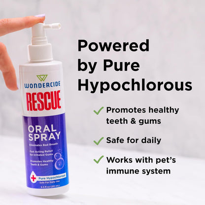 Wondercide Rescue - Oral Spray for Dogs and Cats - 8.5 Oz | Freshens Breath, Soothes Gums, Alcohol Free Daily Dental Care - with Pure Hypochlorous6