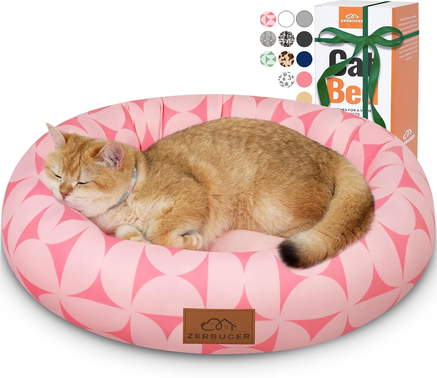 zerbuger-20in-washable-cat-beds-for-indoor-cats-round-donut-pet-bed-for-cats-small-dogs-puppy-kitten-anti-slip-bottom-calming-bed-gift-pink