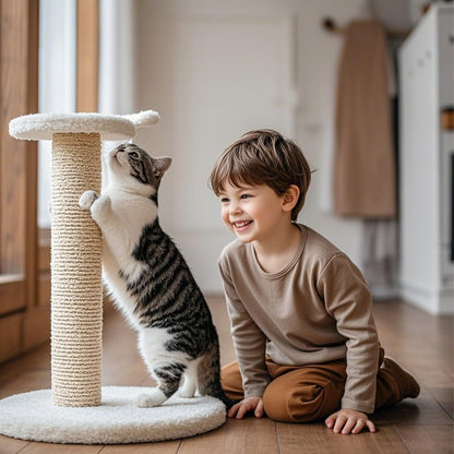 Powerking Natural Sisal Replacement Scratching Post, 15.7'' 2 Pieces M8 Cat Scratch Post Refill Pole Parts for Refurbishment, Include Screws (White)7