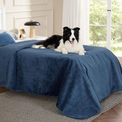 Bedsure Waterproof Couch Cover for Dogs Washable - Waterproof Blanket for Large Dogs Couch Sofa Bed Cozy, Lightweight Furniture Protector for Pet Cat Quick Drying, Ash Grey, 52X82In27