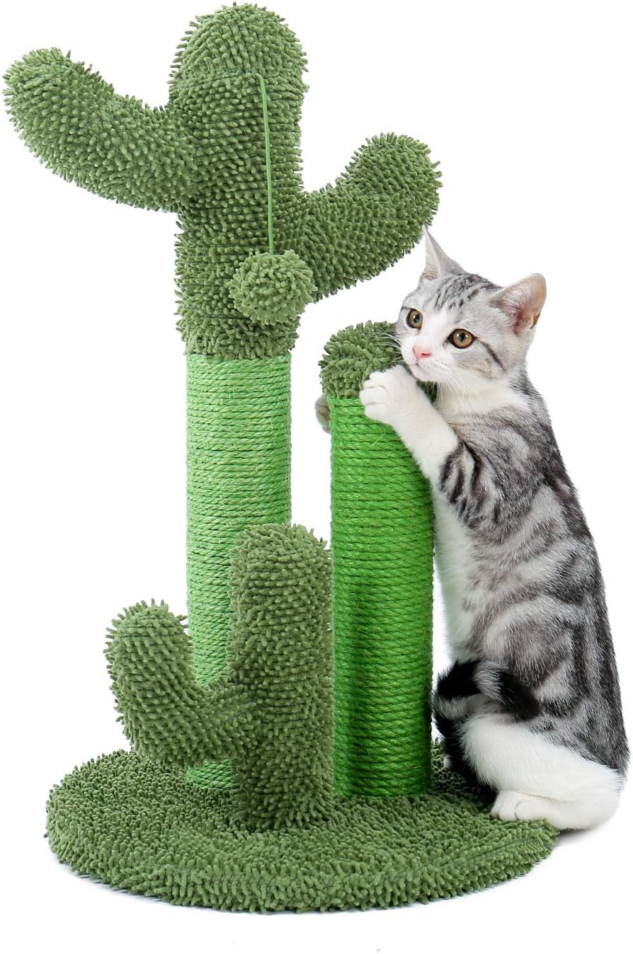 pawz-road-cactus-cat-scratching-post-23-cat-scratcher-with-toy-ball-cactus-cat-tree-with-3-sisal-carpet-scratching-posts-soft-carpet-base-top-interactive-ball-for-indoor-cats