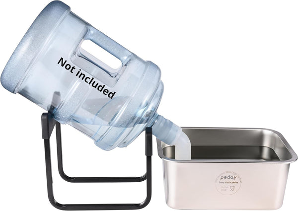 PEDAY Automatic Dog Waterer for Large Dogs | Human Grade 18/8 Stainless Steel, Water Bottle Not Included8