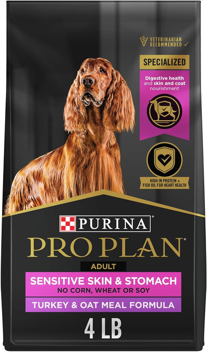 Purina Pro Plan Sensitive Skin and Stomach Dry Dog Food Turkey and Oat Meal - 4 Lb. Bag1