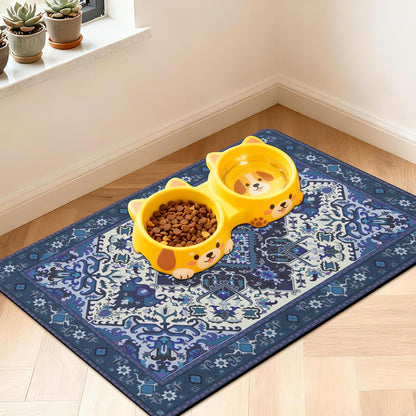 Pet Feeding Mat for Floors Cat Food Mat Waterproof Dog Food Mat and Water Absorbent Quick Dry Non Slip Mat for Cat Bowls44