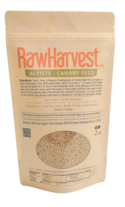 Raw Garden Canary Seed Alpiste, Silica Free for Human Consumption (4 Lbs) | 100% Silica-Free | Plant-Based Protein | Vegan Milk Alternative | Dietary Fiber9