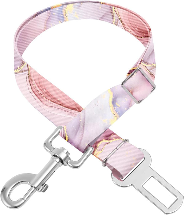 Adjustable Pet Cat and Dog Car Seat Belt，The Lanyard Is Flexible and Adjustable from 20 to 33 Inches (Floral)17
