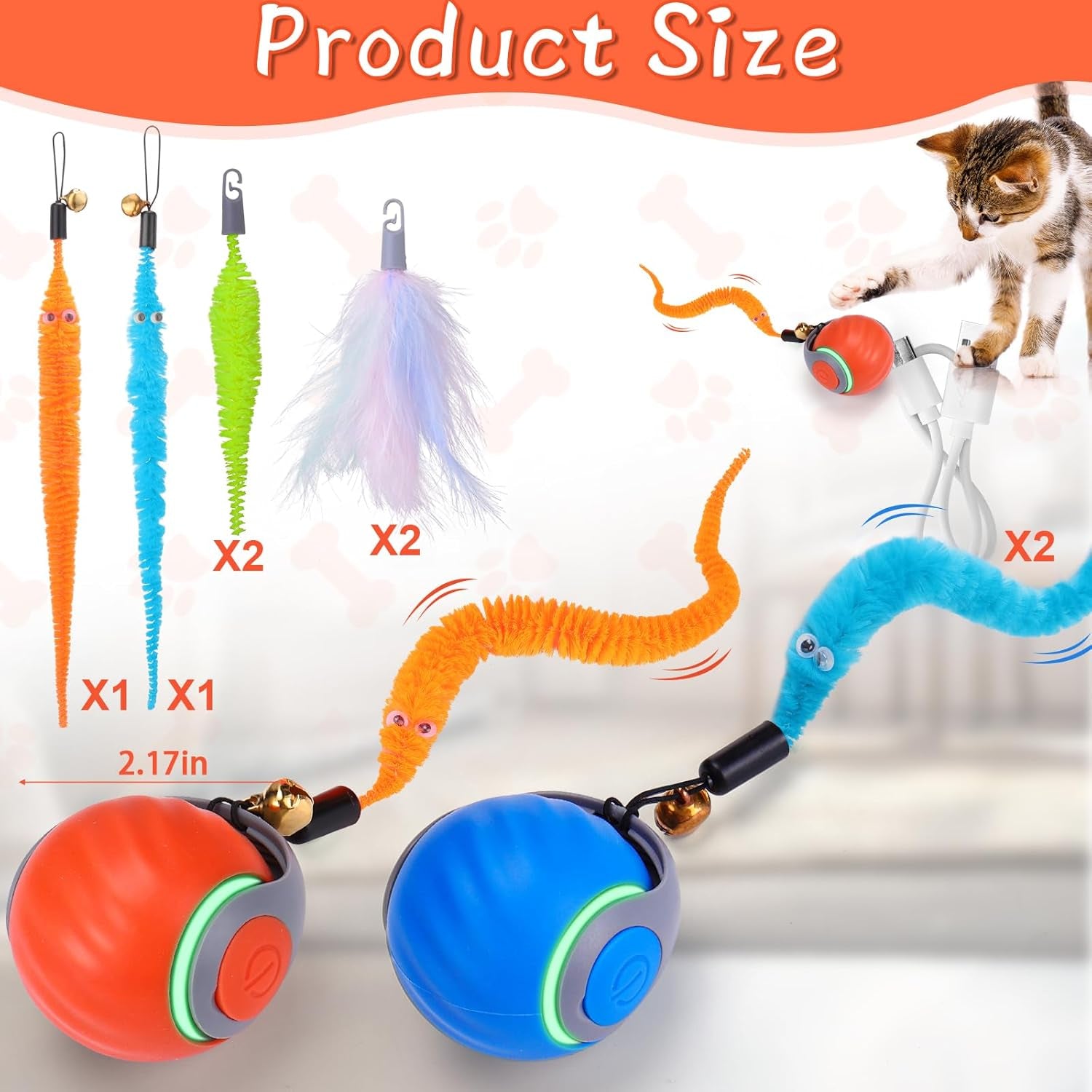 baborui-2pack-interactive-cat-toy-ball-automatic-interactive-cat-toys-for-indoor-cats-with-3-tails-2-speeds-rechargeable-enrichment-for-small-medium-large-to-keep-them-busy