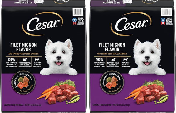 Cesar Small Breed Dry Dog Food, Filet Mignon & Spring Vegetables, 12 Lb | Made in USA, Real Beef #1 Ingredient, 26 Essential Nutrients, Supports Small Breed Health, No Artificial Flavors15