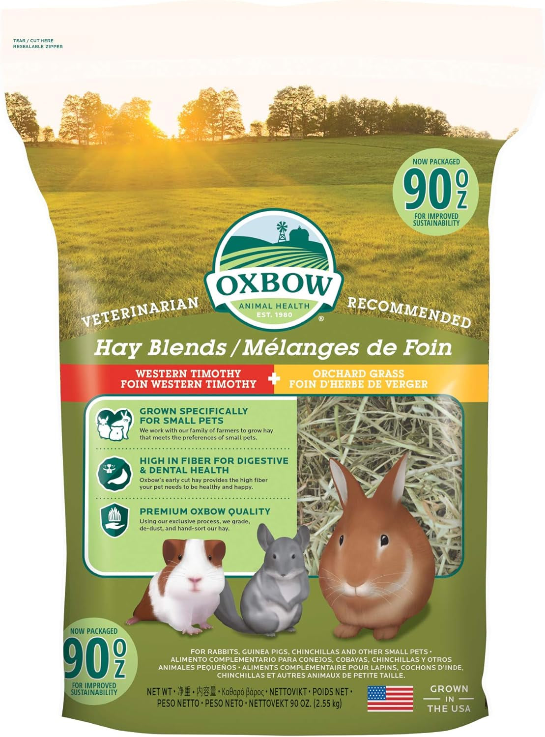 oxbow-hay-blends-western-timothy-hay-orchard-grass-guinea-pig-food-small-pet-bunny-supplies-all-natural-grass-for-guinea-pig-rabbit-oxbow-rabbit-supplies-for-bunnies-90-oz-bag-oxbow-timothy-hay-bunny-hay-for-rabbits-guinea-pigs-bunnies-and-chinchillas-hand-sorted-de-dusted-high-fiber