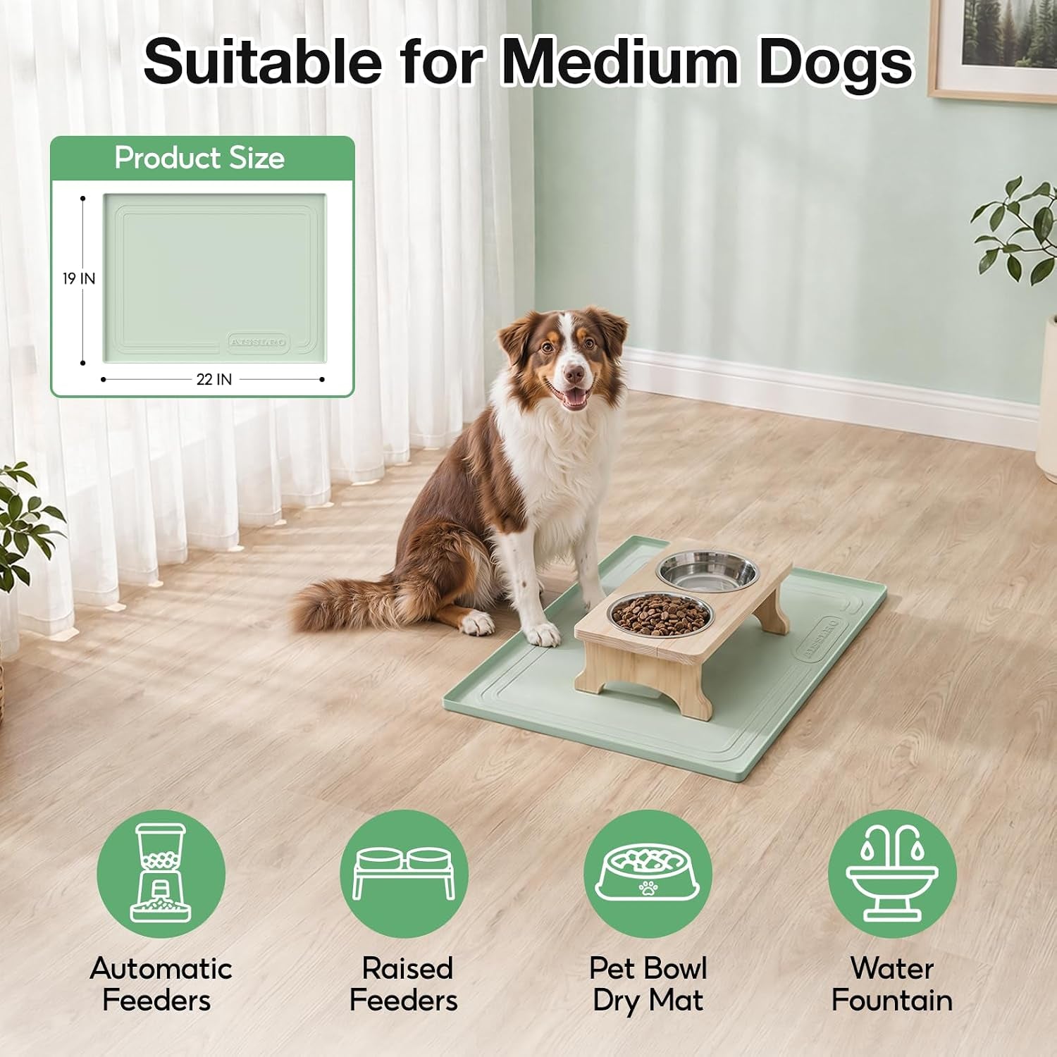 22x19-pet-feeding-mat-waterproof-nonslip-cats-and-dogs-water-bowl-mat-silicone-0-59-raised-edges-contain-food-water-spills-easy-to-clean-bpa-free-reinforced-to-resist-collapse-light-green