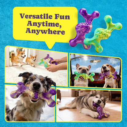 Kseroo 2 Pack Indestructible Dog Toys for Aggressive Chewers 30-120 Lbs | Bacon Flavor Nylon Hard Dog Toys, Tough Dog Toys for Medium & Large Breeds, Durable Dog Chew Toys to Keep Them Busy8