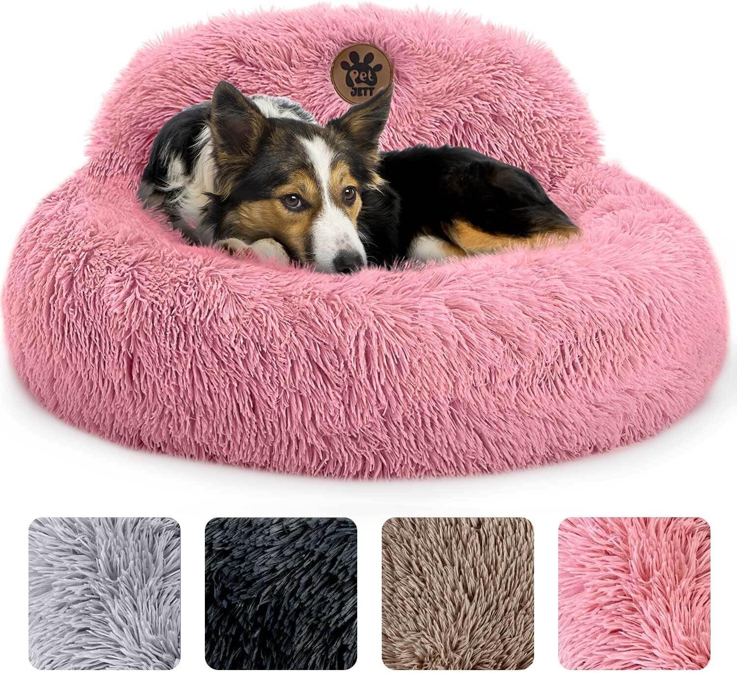 petjett-calming-dog-bed-medium-size-dog-30-donut-bed-washable-dog-bed-anti-slip-super-soft-fluffy-plush-round-dog-bed-anti-anxiety-premium-comfort-pet-bed-fits-dogs-upto-45-lbs-dark-grey