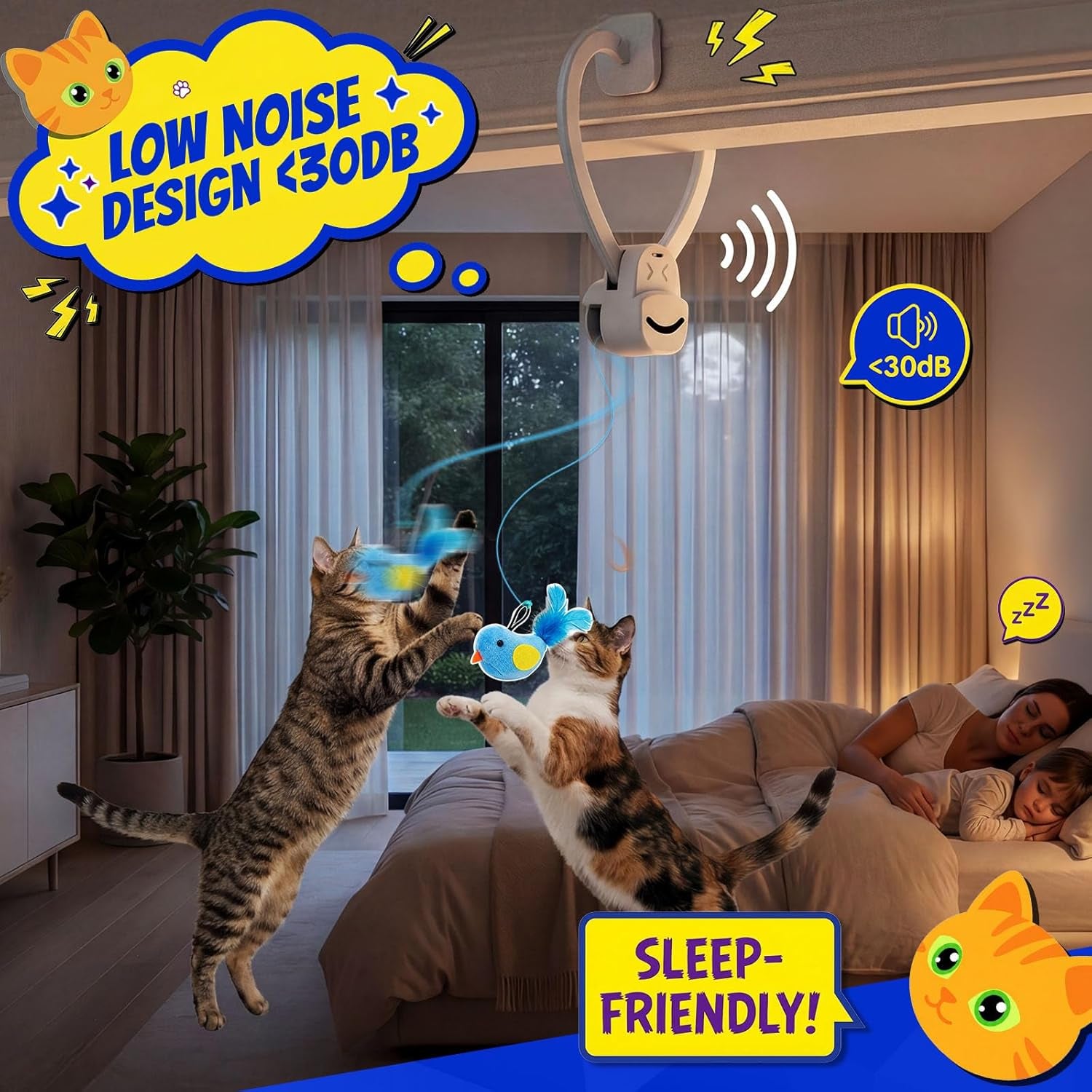 catpick-interactive-doorway-cat-toy-no-adhesive-clip-on-for-indoor-cats-automatic-retractable-bird-and-mouse-motion-with-8-minute-auto-play-touch-to-wake-response-usb-charging-2-birds-1-mouse