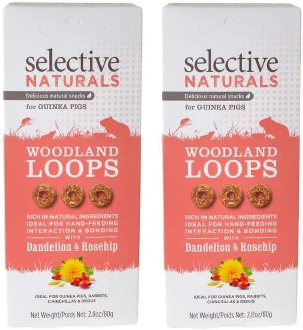 Supreme Petfoods 2 Pack of Selective Naturals Woodland Loops Guinea Pig Treats, 2.8 Ounces Each, with Dandelion and Rosehip1