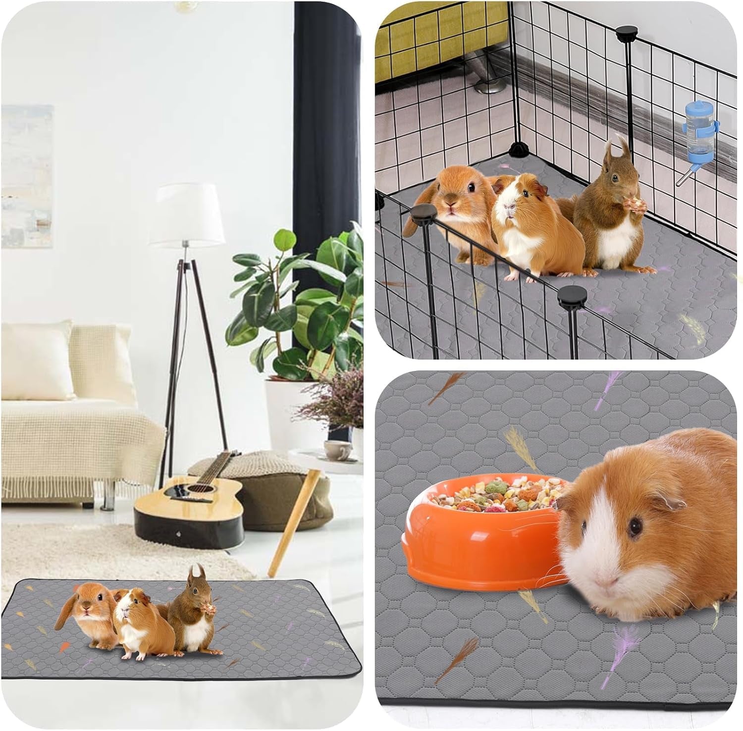 2pcs-guinea-pig-cage-liners-guinea-pig-fleece-cage-liners24x48-super-absorbent-washable-pee-pads-reusable-for-rabbit-hamster-chinchilla