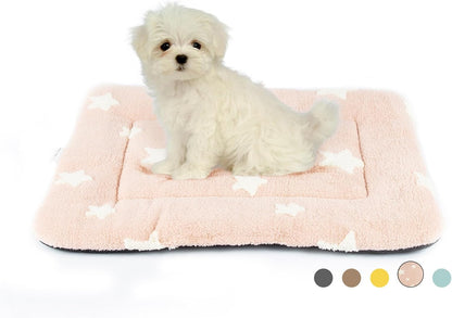Mora Pets Cat Bed for Indoor Cats Washable Dog Crate Pad Cute Star Dog Bed Mat for Small Dogs Pet Kennel Pad for Cage Soft Flat Puppy Kitten Cushion Sleeping Anti-Slip Grey 22 X 1327