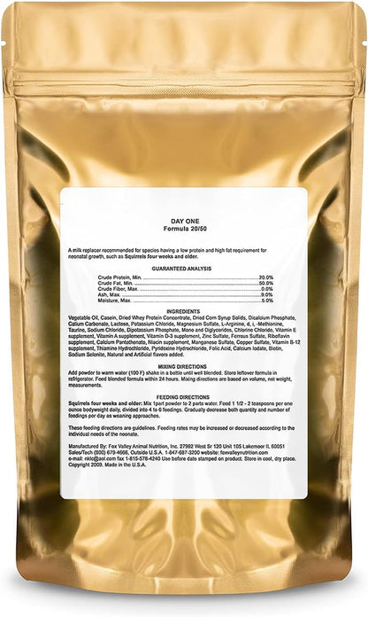 Fox Valley Day-One 20/50 Formula for Squirrels, 1 Lb. | All Human Grade Ingrediants2