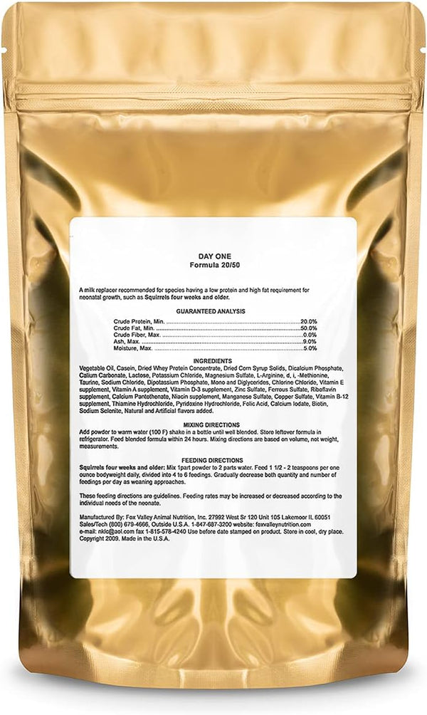 Fox Valley Day-One 20/50 Formula for Squirrels, 1 Lb. | All Human Grade Ingrediants2