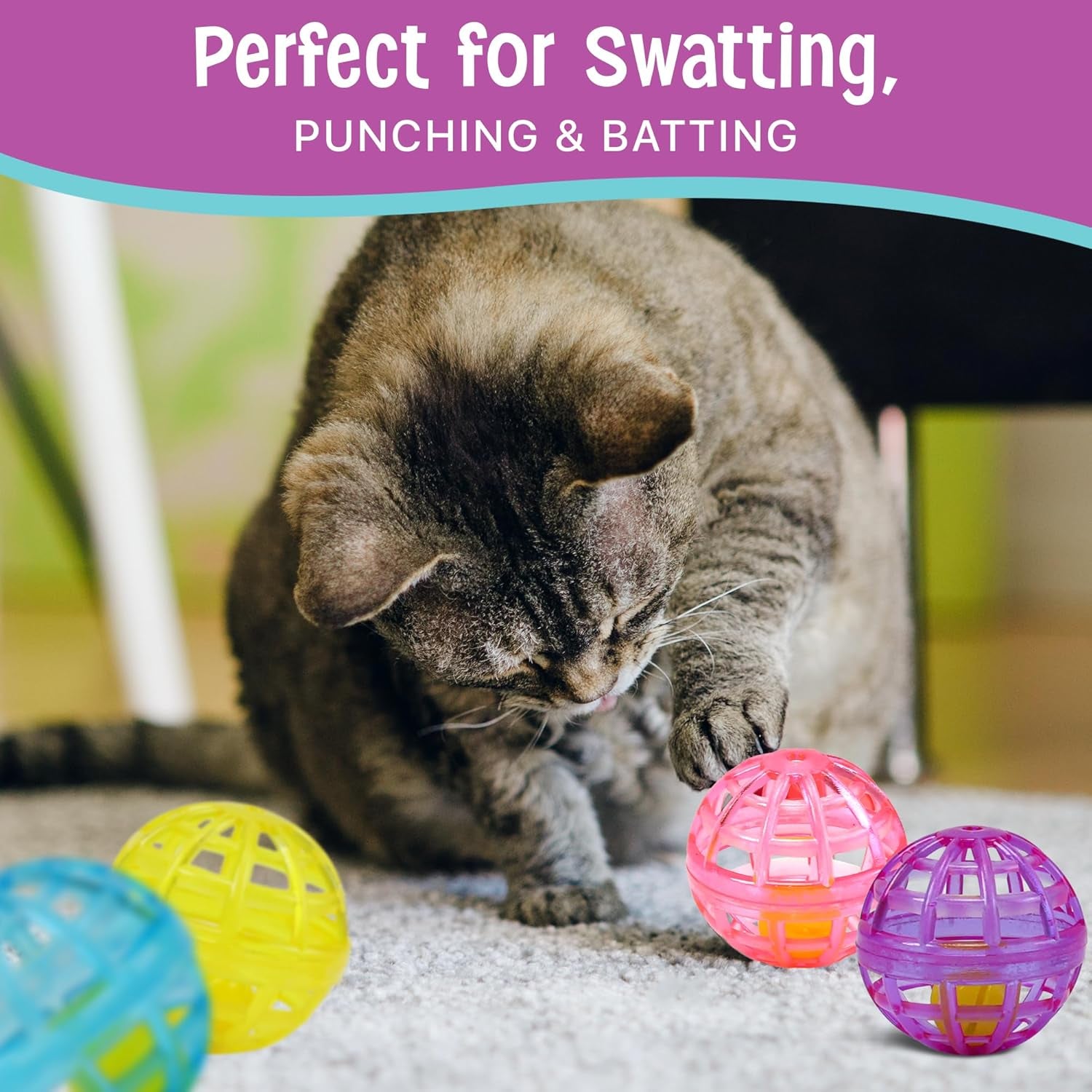 spot-lattice-balls-cat-toys-durable-fun-balls-with-bells-perfect-for-swatting-and-batting-colorful-toys-to-entertain-indoor-cats-and-kittens-1-5-inch-4-pcs