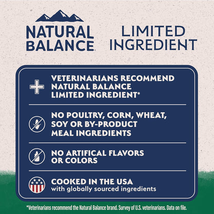 Natural Balance Limited Ingredient Large Breed Dry Dog Food - Complete Nutrition for Large Breeds - Wholesome Grains Brown Rice Recipe - Limited Ingredient Formula - 26 Lb - Lamb & Brown Rice3