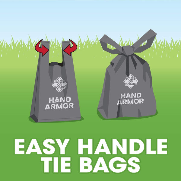 Bags on Board Dog Poop Bags with Easy Tie Handles, Drawer Pack, 200 Count | Extra Thick Waste Pickup Bags, Easy Tie Handles, Easy Dispensing Drawer Pack, Strong Leak Proof Design, 200 Count5