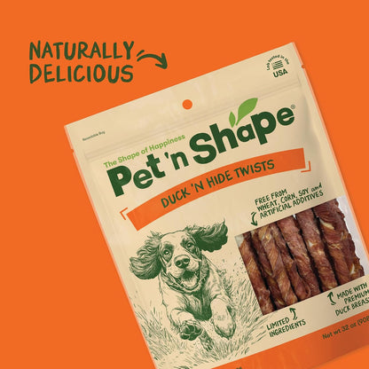 Pet 'N Shape Duck 'N Hide Twists - Duck Wrapped Rawhide Natural Dog Treats, Small, 1 Pound (Pack of 1)5
