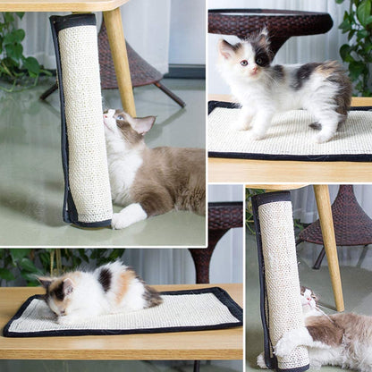 HAOZAIKEJI Cat Scratcher Mat, 2PCS Natural Sisal Cat Scratching Pad, Heavy Duty Couch Guard, Protecting Furniture, Easy Installation, Indoor, All Breed Sizes, Durable, Eco Friendly, Non Toxic8