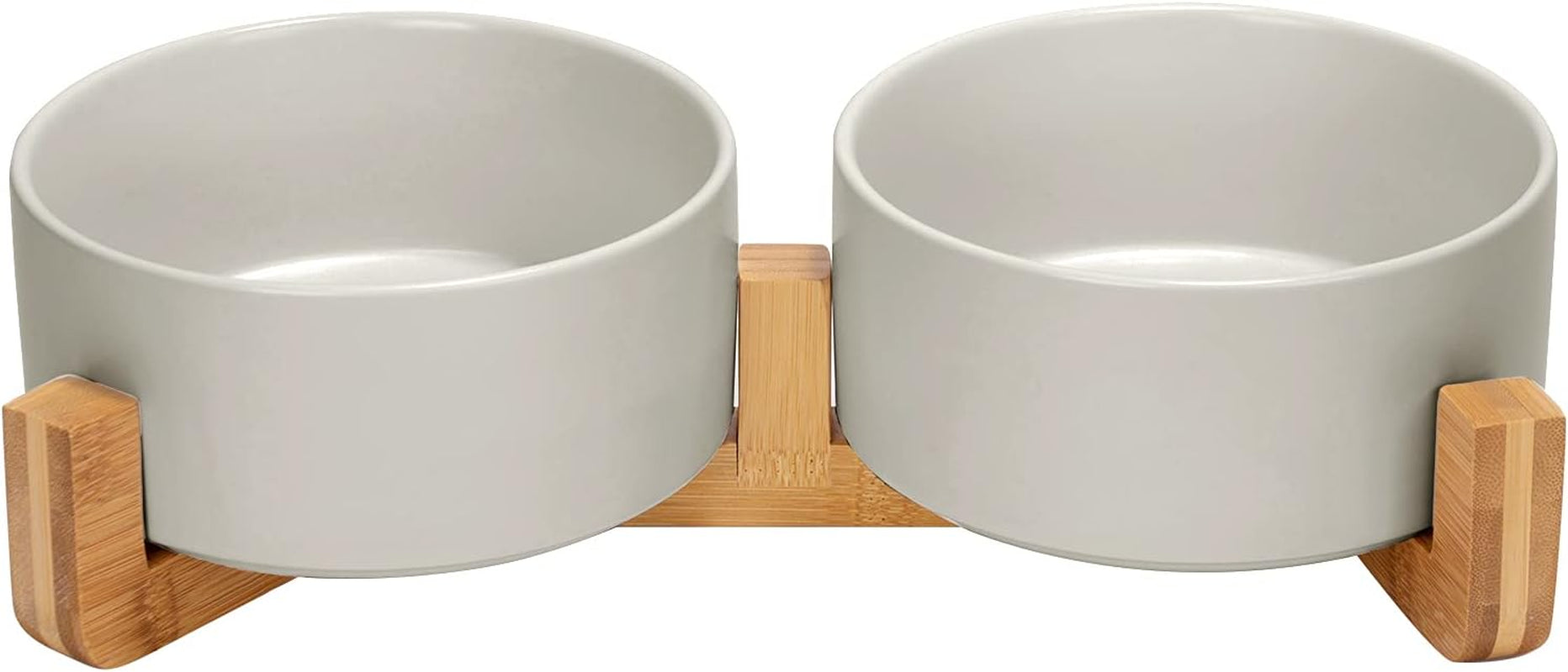 spunkyjunky-ceramic-dog-and-cat-bowl-with-wood-stand-non-slip-matte-glaze-weighted-food-water-set-for-cats-small-dogs-13-5oz
