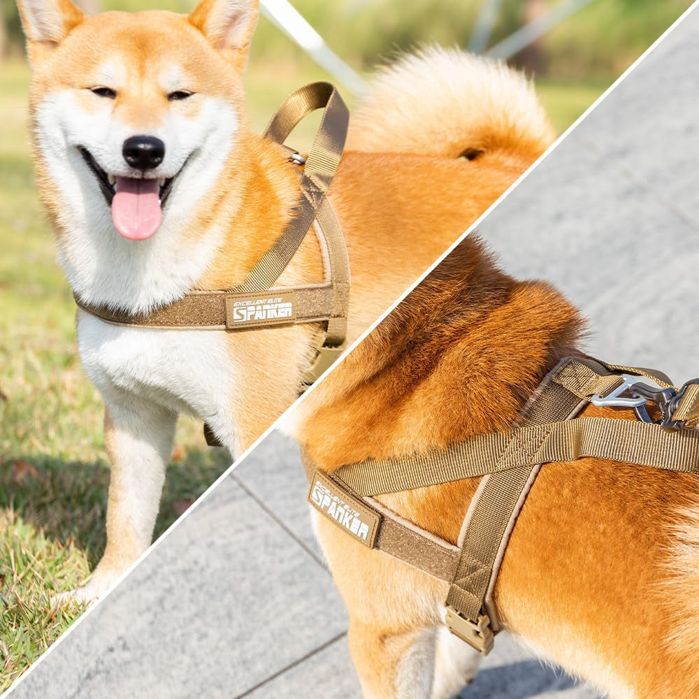 excellent-elite-spanker-no-pull-dog-harness-padded-military-patrol-vest-adjustable-nylon-small-service-walking-dog-harness-with-handle-for-training-runningblk-m-military-dog-harness-cordura-nylon-adjustable-walking-hiking-training-running-for-small-medium-large-dogs
