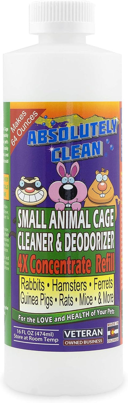 Amazing Small Animal Cage Cleaner, Just Spray/Wipe, Easily Removes Messes & Odors - Hamster Cages, Mice, Rat Cage, Guinea Pig Cage, Rabbit Cage, Ferret Cage, Dog Cage - USA Made8
