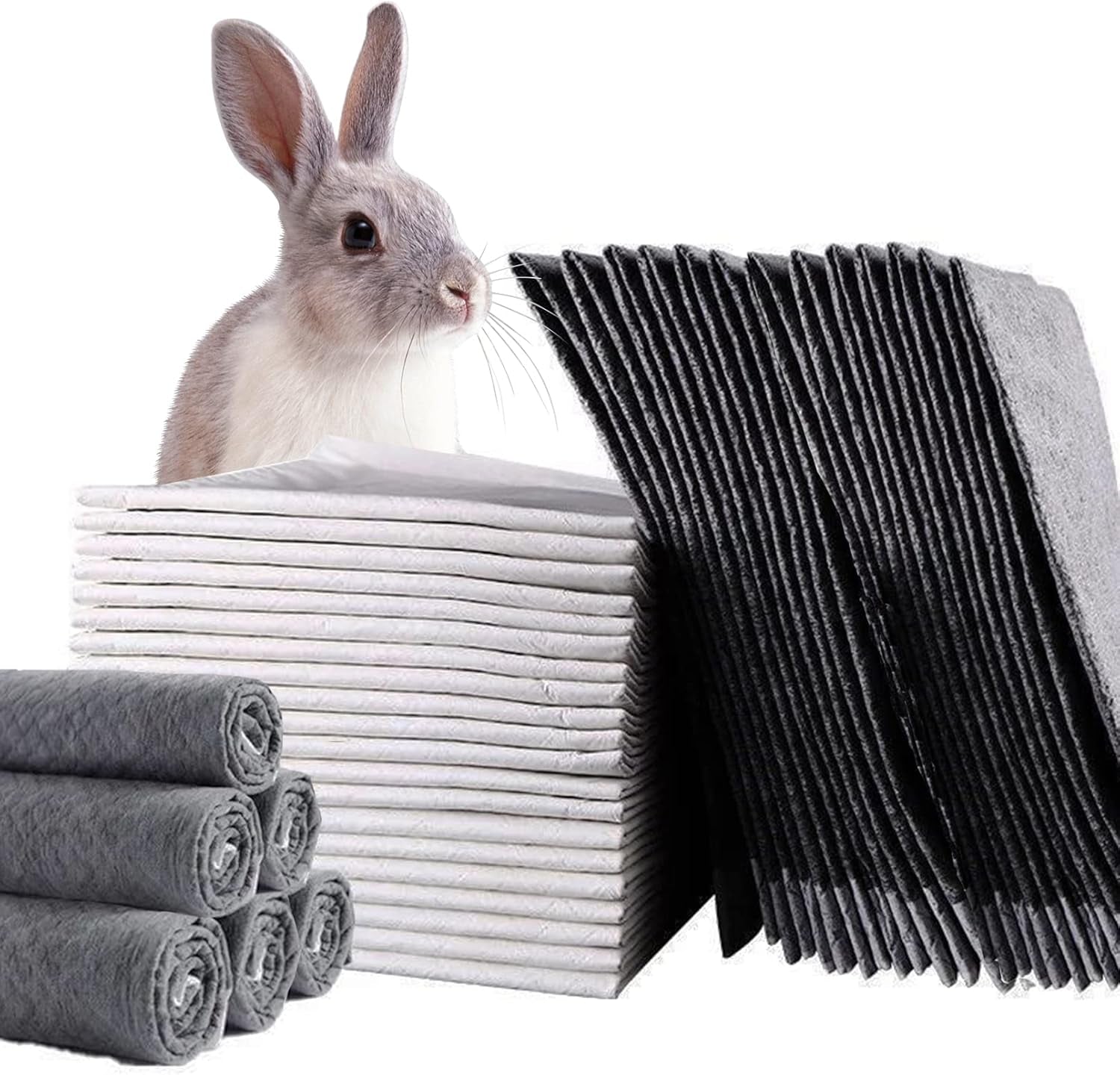 pinvnby-rabbit-pee-pads-100-pieces-disposable-cage-liners-black-carbon-super-absorbent-odor-control-bunny-potty-training-pad-with-quick-dry-surface-for-cat-puppy-kitten-hamsters-chinchillas