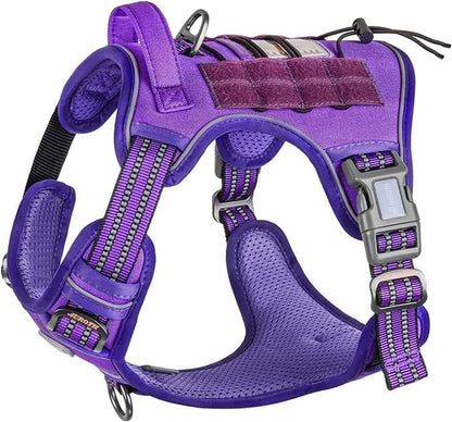 Auroth Tactical Dog Harness for Large Dogs No Pull Adjustable Pet Harness Reflective K9 Working Training Easy Control Pet Vest Military Service Dog Harnesses Army Yellow L26