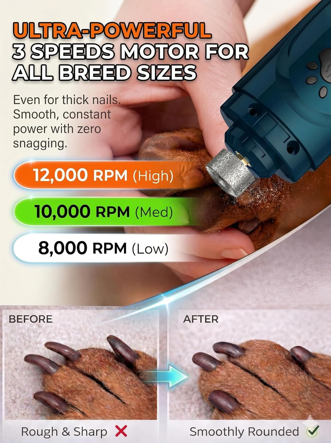yabife-super-quiet-dog-nail-grinder-clippers-kit-with-2-led-lights-3-speeds-up-to-12-000-rpm-lower-than-30db-electric-pet-nail-trimmer-for-small-medium-large-dogs-and-cats