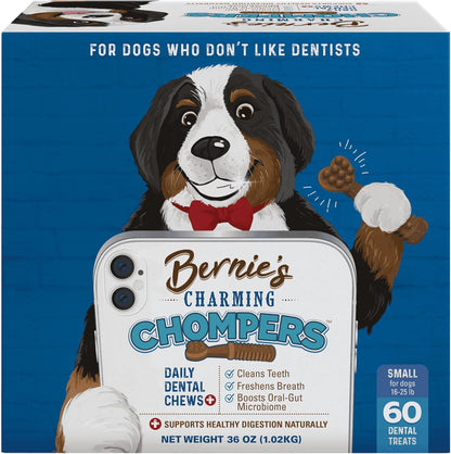 Bernie'S Charming Chompers Dog Dental Chews, Gut Support, 51-100 Lb, 24 Ct14